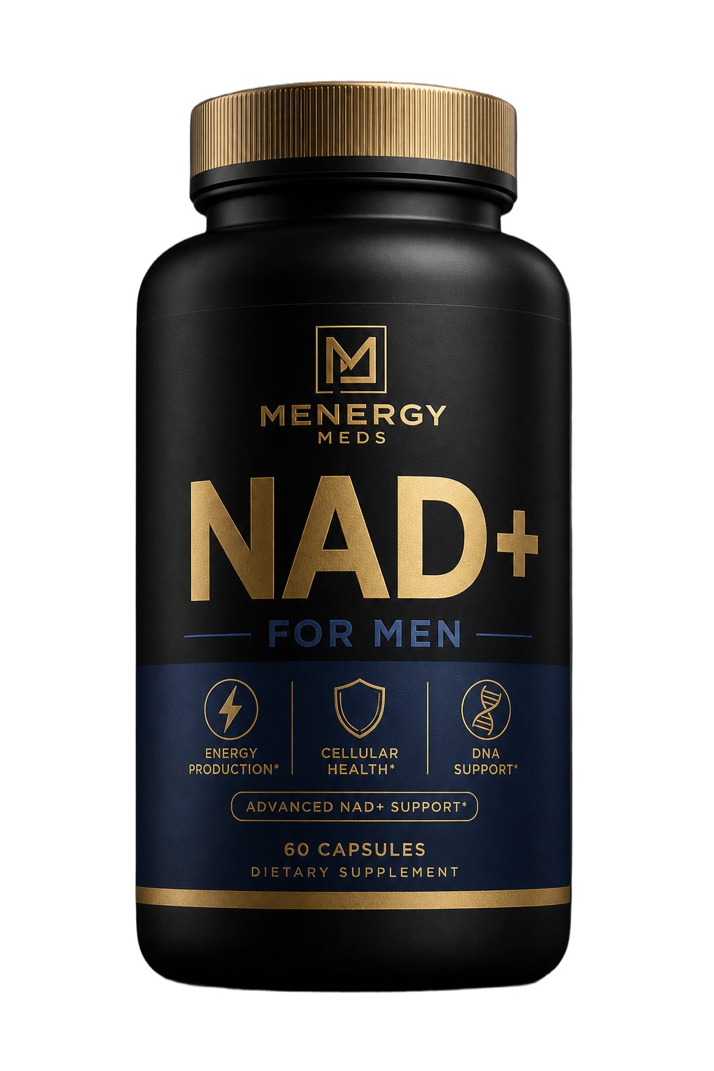 Menergy Meds NAD+ for Men supplement bottle